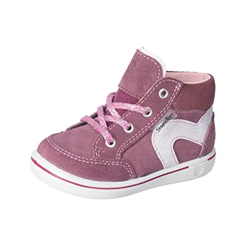 RICOSTA Baby Mädchen Lauflernschuhe Stella,Kinder Boots,WMS:Mittel,lose Einlage,Sympatex,wasserdicht,schnürstiefel,Booties,Pflaume (380),22 EU von RICOSTA