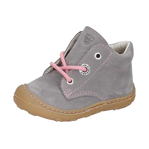 RICOSTA Baby Mädchen Stiefel CORY,Kinder Lauflernschuhe,WMS:Weit,lose Einlage,terracare,schnürstiefel,booties,leder,graphit/rosa (460),22 EU von RICOSTA