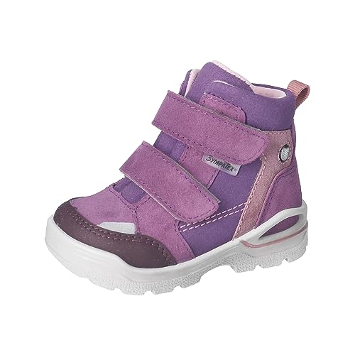 RICOSTA Baby Mädchen Winterstiefel JANNE,Kinder Lauflernschuhe,WMS:Weit,lose Einlage,Sympatex,warm,gefüttert,wasserdicht,cassis (340),24 EU von RICOSTA