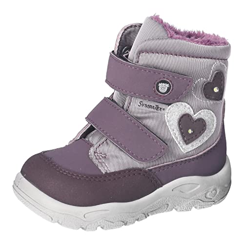 RICOSTA Baby Mädchen Winterstiefel Maddi,Kinder Lauflernschuhe,WMS:Mittel,lose Einlage,Sympatex,Blinklicht,gefüttert,dolcetto/Purple (340),24 EU von RICOSTA