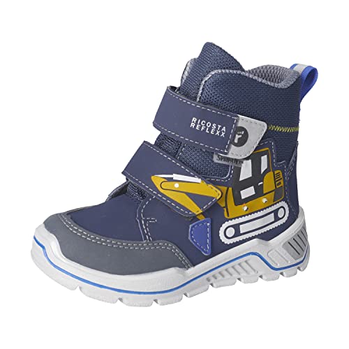 RICOSTA Jungen Winterstiefel BOB,Kinder Boots,WMS:Mittel,lose Einlage,Sympatex,Blinklicht,gefüttert,wasserdicht,warm,nautic/ozean (170),28 EU von RICOSTA