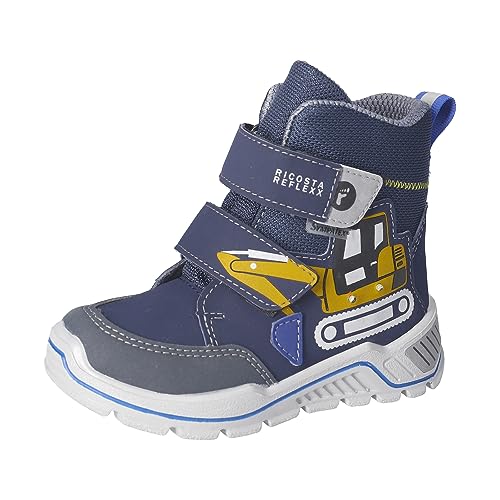 RICOSTA Jungen Winterstiefel BOB,Kinder Boots,WMS:Weit,lose Einlage,Sympatex,Blinklicht,gefüttert,wasserdicht,Winterboots,Nautic/Ozean (170),28 EU von RICOSTA