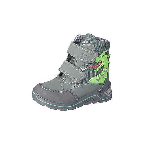 RICOSTA Jungen Winterstiefel GRISU,Kinder Boots,WMS:Weit,lose Einlage,Sympatex,Blinklicht,Outdoor-Kinderschuhe,gefüttert,Salbei (570),29 EU von RICOSTA