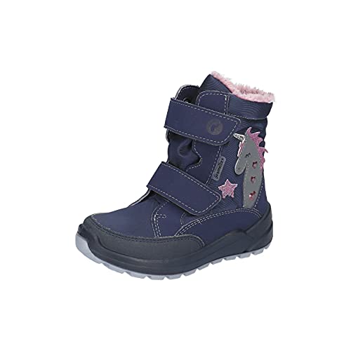 RICOSTA Mädchen Boots ANNIKA, Weite: Mittel (WMS),Sympatex,Blinklicht,wasserdicht,winterboots,warm,kids,nautic/marine (172),27 EU / 9 Child UK von RICOSTA