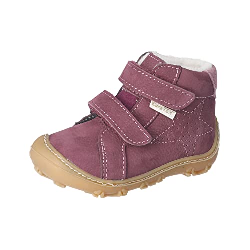 RICOSTA Mädchen Lauflernschuhe Donny,Kinder Boots,WMS:Weit,CareTEX,terracare,Barfuß-Schuh,Lauflernschuhe mit Klettverschluss,Pflaume (380),26 EU von RICOSTA