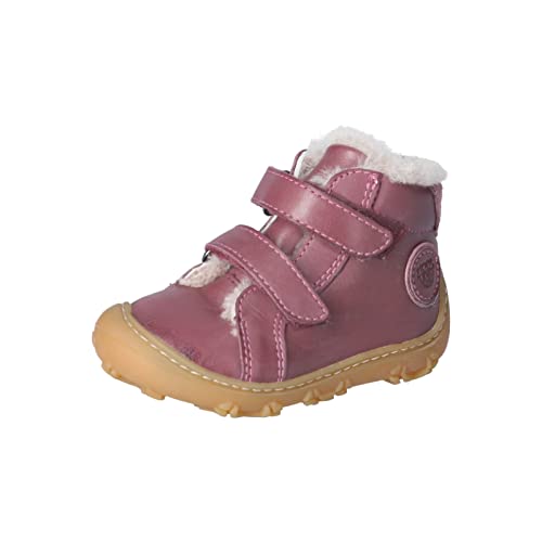 RICOSTA Mädchen Lauflernschuhe GERO,Kinder Boots,WMS:Weit,Barfuß-Schuh,Lauflernschuhe mit Klettverschluss,gefüttert,warm,Pflaume (380),25 EU von RICOSTA