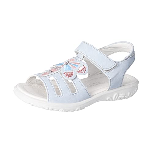 RICOSTA Mädchen Riemchensandalen Ciara,Kinder Sandalen,WMS:Mittel,bequem,flach,Kids,Kinderschuhe,Sommerschuhe,Strandschuhe,Himmel (120),28 EU von RICOSTA