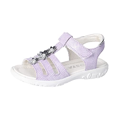 RICOSTA Mädchen Riemchensandalen Cleo,Kinder Sandalen,WMS:Schmal,Kinderschuhe,Sommerschuhe,Freizeitschuhe,offene Schuhe,Flieder (110),25 EU von RICOSTA