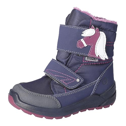 RICOSTA Mädchen Winterstiefel GAREI,Kinder Boots,WMS:Mittel,lose Einlage,Sympatex,waschbar,Outdoor-Kinderschuhe,Nautic/Marine (170),27 EU von RICOSTA