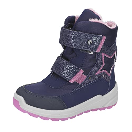 RICOSTA Mädchen Winterstiefel Glori,Kinder Boots,WMS:Mittel,lose Einlage,Sympatex,Blinklicht,Outdoor-Kinderschuhe,warm,Nautic/Marine (170),33 EU von RICOSTA