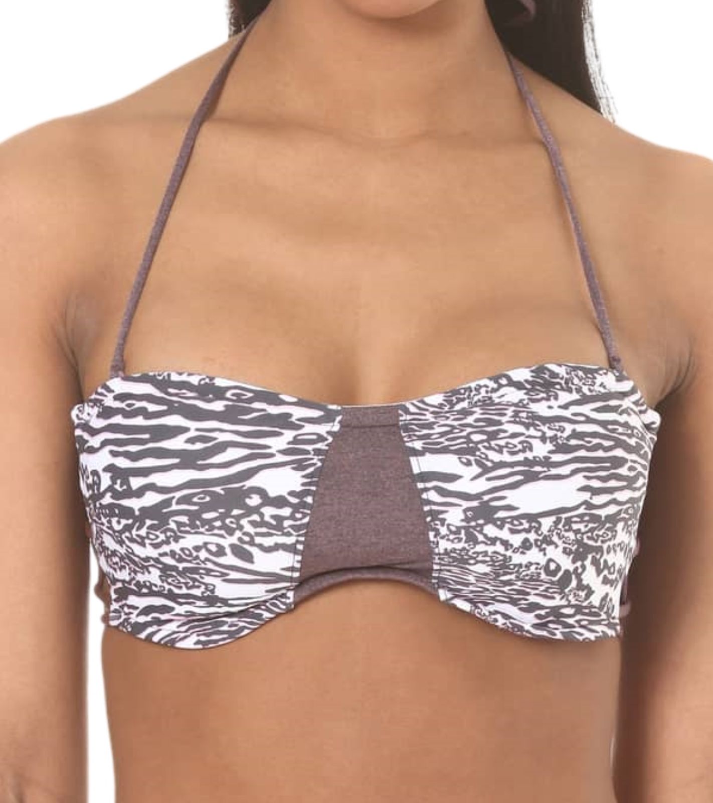 RIP CURL Del Mare Damen Bikini-Oberteil mit Schnürung Bandeau-Bikini Bandeau-Top Bademode GSI1M4 Violett von RIP CURL