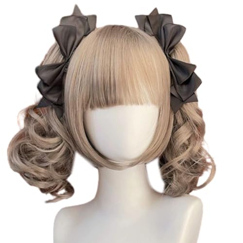 1 Paar auffällige Haarspange mit Schleife, niedliches 3D-Design mit Schleife, Haar-Accessoires für einfache Frisur, Cosplay, Stoffmaterial von RKJRTK