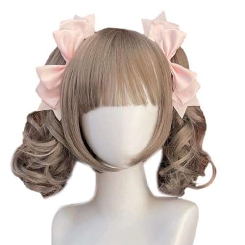 1 Paar auffällige Haarspange mit Schleife, niedliches 3D-Design mit Schleife, Haar-Accessoires für einfache Frisur, Cosplay, Stoffmaterial von RKJRTK