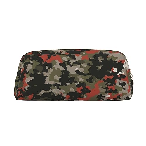 RLDOBOFE Camo Federmäppchen, wasserdicht, Reißverschluss, Leder, Stiftebox, Kosmetiktasche, für Büro, Urlaub, Geschenk, gold, Einheitsgröße von RLDOBOFE