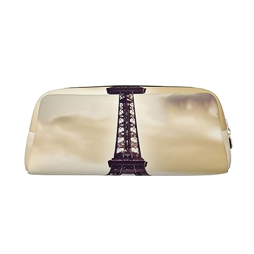 RLDOBOFE Eiffelturm Love Paris Reisetasche, wasserdicht, Reißverschluss, Reiseetui, Leder, Stiftebox, Kosmetiktasche für Büro, Reisen, gold, Einheitsgröße von RLDOBOFE