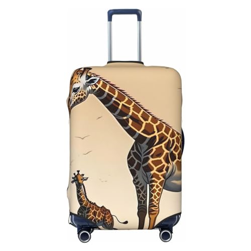 Reisegepäckabdeckung, elastische Gepäckabdeckungen, Mutter und Kind, Giraffe, Kofferschutz, für Reisen, kratzfeste Kofferabdeckungen für Erwachsene, waschbares Gepäck, dekorativ (45,7–81,3 cm), von RLDOBOFE