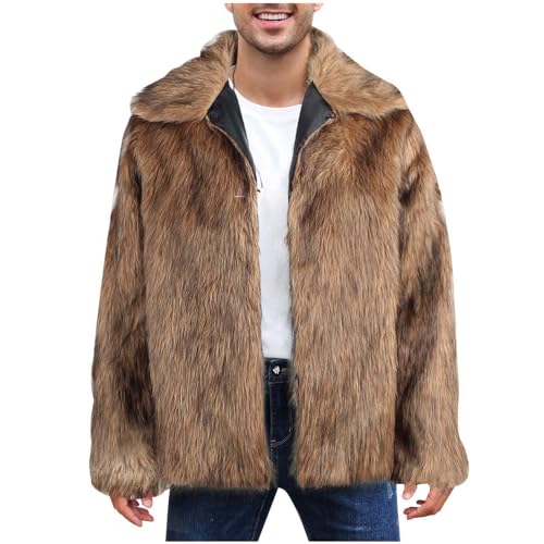 Herren Pelzmantel Kunstpelz Mantel Lang Kunst Felljacke Pelzkragen Wind Coat Winterjacke Faux Pelz Fur Warm Mantel Pelzjacke Langarm Revers Faux Pelz Jacke Cardigan Winterjacke Männer Parka Herren Pelzmantel Kunstpelz Mantel Lang Kunst Felljacke Pelzkragen Wind Coat Winterjacke Faux Pelz Fur Warm Mantel Pelzjacke Langarm Revers Faux Pelz Jacke Cardigan Winterjacke Männer Parka von RLEHJN