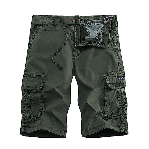 RLEHJN Cargo Shorts Herren | Chino Arbeitsshorts | Sommer Schnelltrocknend Strandhosen | Dünne mit Multi-Taschen Badehose | Leicht Sportshorts Shorts Fitness Shorts | Freizeithose Hosen Kurze von RLEHJN