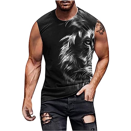 Tank Top Herren, TräGershirt Herren Laufshirt Achselshirts Sport Ärmelloses Shirt Unterhemd Fitness Sleeveless Tshirt Funktionsunterhemd Herren für Running Jogging Gym von RLEHJN