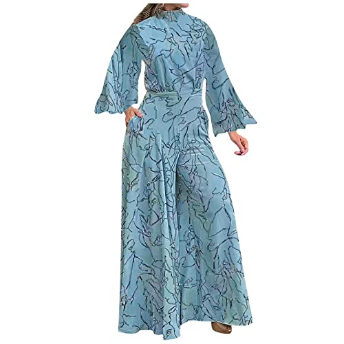 RMBLYfeiye Jumpsuit Damen Lang Rollkragen Einfarbiges Fledermausärmel Jumpsuit Hosenanzug Festlich Hochzeit Hohe Taille Tailliert Tunika Jumpsuit Sexy Rückenfrei Hosenanzug Jumpsuit Elegant Hochzeit von RMBLYfeiye