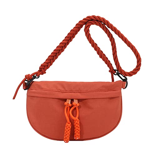 RMENGZHOUXI Einfache Frauen Umhängetasche Mode Leinwand Umhängetaschen Casual Große Kapazität Taille Pack Gürtel Tasche von RMENGZHOUXI