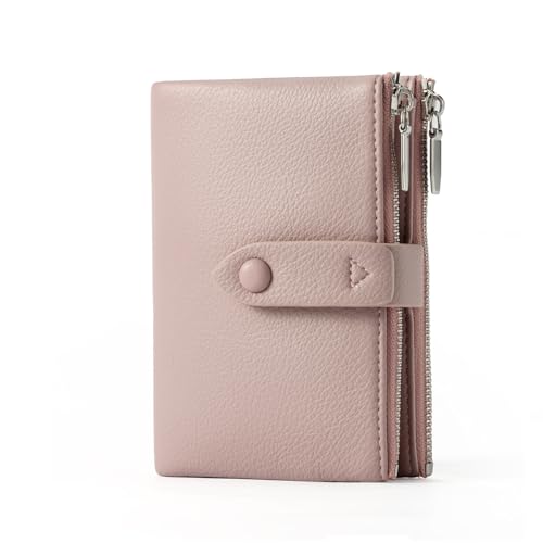 RNIEGA Damenbrieftasche, PU-Leder-Geldbörse Kleine Geldbörse, Multifunktions-schlanke Bifold-Reißverschluss-Clutch-Geldbörse, Kartenhalter mit großer Kapazität Kleine Damenbrieftasche für Damen von RNIEGA