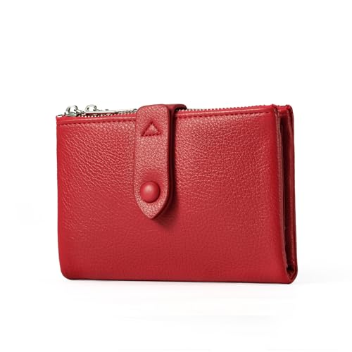 RNIEGA Damenbrieftasche, PU-Leder-Geldbörse Kleine Geldbörse, Multifunktions-schlanke Bifold-Reißverschluss-Clutch-Geldbörse, Kartenhalter mit großer Kapazität Kleine Damenbrieftasche für Damen von RNIEGA