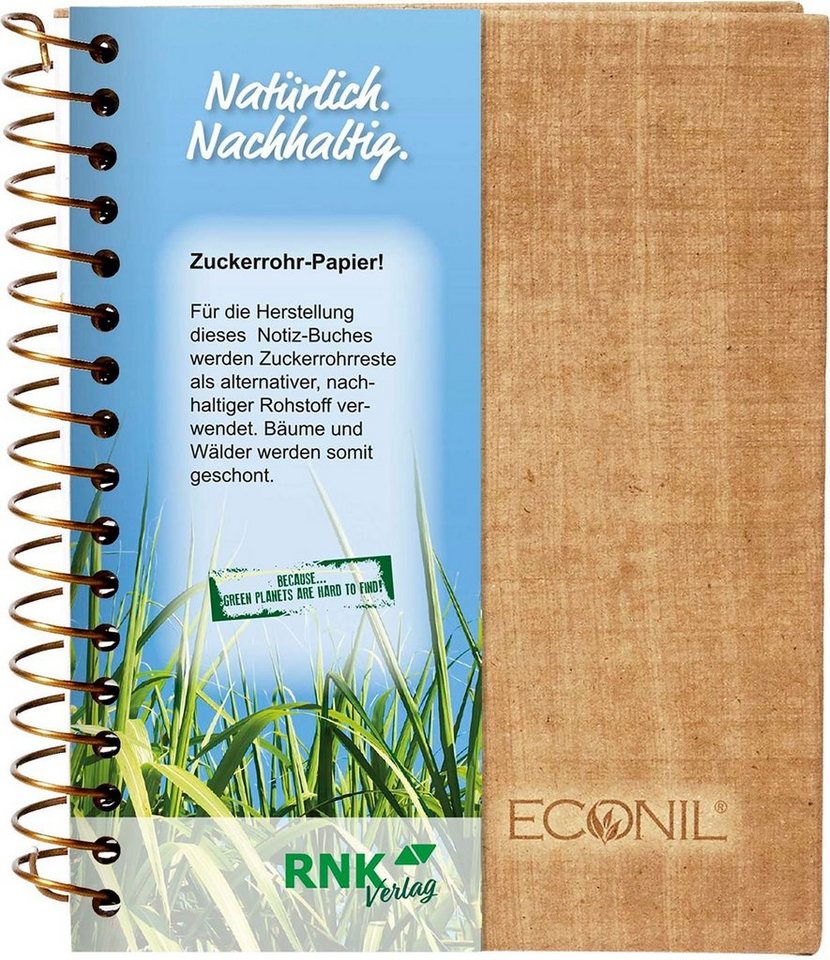 RNK Verlag Handgelenkstütze Notizbuch Econil - A6, liniert, 80 Blatt von RNK Verlag