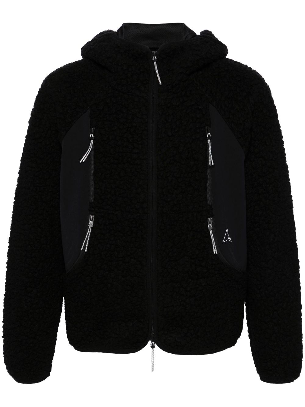 ROA Kapuzenjacke aus Sherpa-Fleece - Schwarz von ROA