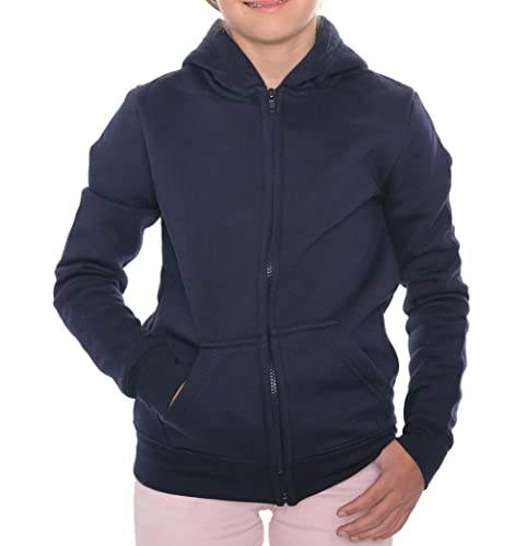 ROCK-IT Apparel® Kinder Kapuzenjacke Hoodie Kapuzen Sweaterjacke Pullover Zipper Hoody Größen 98-164 Farbe Navy Blau 110/116 von ROCK-IT Apparel