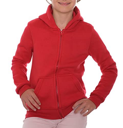 ROCK-IT Apparel® Kinder Kapuzenjacke Hoodie Kapuzen Sweaterjacke Pullover Zipper Hoody Größen 98-164 Farbe Rot 134/140 von ROCK-IT Apparel