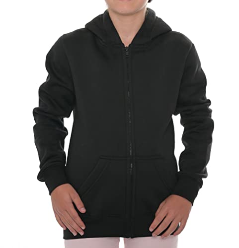 ROCK-IT Apparel® Kinder Kapuzenjacke Hoodie Kapuzen Sweaterjacke Pullover Zipper Hoody Größen 98-164 Farbe Schwarz 146/152 von ROCK-IT Apparel