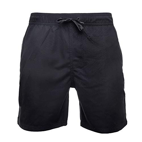 ROCK-IT Apparel Badeshorts Herren I Badehose schnelltrocknend mit Mesh Innenhose und Taschen [S-5XL] Premium Männer Beach Short für den Strand, Meer surfen oder Schwimmbad I Schwarz 4XL von ROCK-IT Apparel