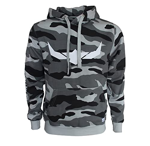 ROCK-IT Apparel Kapuzenpullover Herren Camouflage Kapuzensweater Urban Streetstyle Hoodie mit Kapuze und Fleece-Innenseite Hoody S-5XL RI1053 Camouflage grau XXL von ROCK-IT Apparel