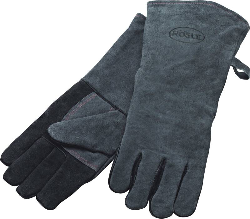 RÖSLE Grillhandschuhe VIDERO, 25031, Lederhandschuhe zum Schutz vor Verbrennungen, Universalgröße 24/XL von RÖSLE