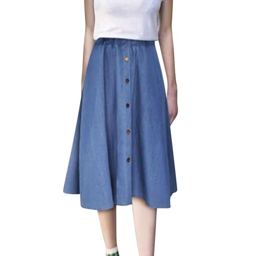 Röcke für Damen 2024 Jeans Rock für Damen Knielang Alinie Jeansrock für Damen in Übergröße Lässig Hohe Taille A-Linie Midi mit Elastischem Bund für die Schule Röcke für Damen Sommer Lang Röcke für Damen 2024 Jeans Rock für Damen Knielang Alinie Jeansrock für Damen in Übergröße Lässig Hohe Taille A-Linie Midi mit Elastischem Bund für die Schule Röcke für Damen Sommer Lang von ROLAQDK