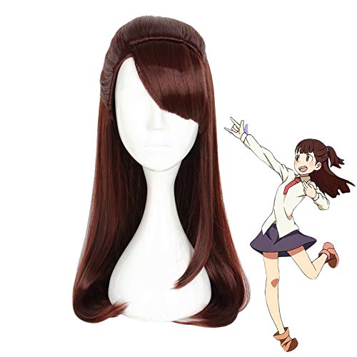 RONGYEDE Anime cosplay perücke Anime kleine Hexe Academia Kagari Atsuko Perücke Cosplay Kostüm Akko Frauen lange hitzebeständige synthetische Haar Perücken Kagari Atsuko von RONGYEDE