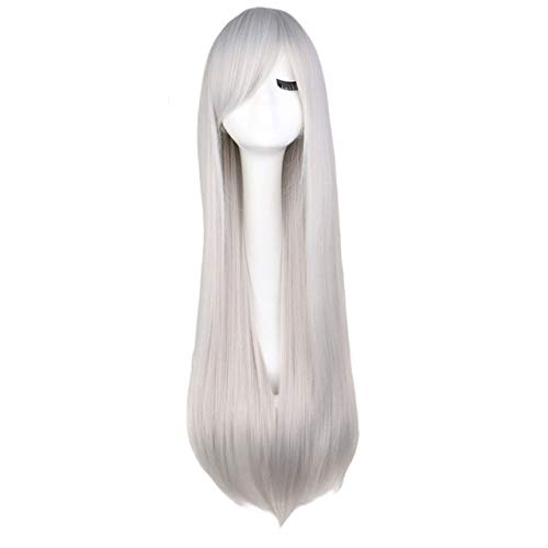 RONGYEDE Anime cosplay perücke Cosplay 80Cm Perücke Blond Blau Rot Rosa Grau Lila Haar Für Party 80Cm Lange Gerade Synthetische Cosplay Perücken Für Frauen One Size 05 von RONGYEDE