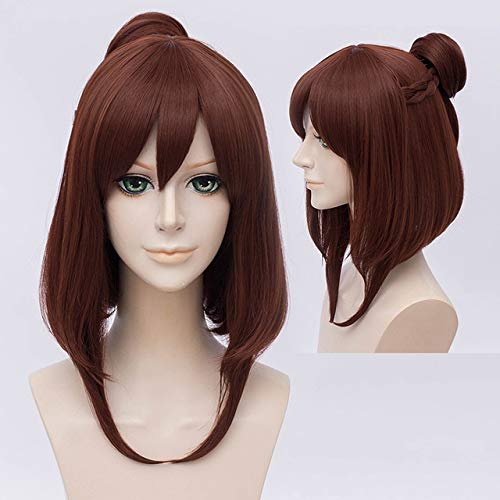 RONGYEDE Anime cosplay perücke DIOCOS Boku Nein, mein Held Academia Ochaco Uraraka Cosplay Perücken Frauen 2 Styles Brown Short Perücke One Size Style B. von RONGYEDE