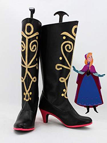 RONGYEDE Anime cosplay perücke Erwachsene Frauen Mädchen Prinzessin Elsa Anna Cosplay Stiefel Schuhe Frauen Halloween Karneval Cosplay Prop Custom Made 39 von RONGYEDE