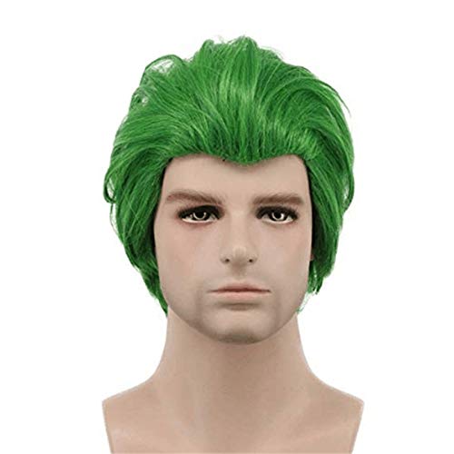 RONGYEDE Anime cosplay perücke Joker Film Clown Batman Joker Perücke Cosplay Joaquin Phoenix Lockiges Grün Synthetisches Haar Männer Halloween Kostüm Für Frauen von RONGYEDE