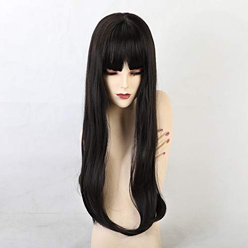 RONGYEDE Anime cosplay perücke Synthetic Wigs With Bangs Long Straight Wigs Blue Purple Natural Hair Wigs For Woman Cosplay Wigs Heat Resistant Fiber Wigs Lc170 lc143-4 von RONGYEDE