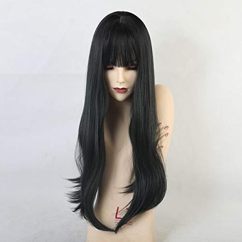 RONGYEDE Anime cosplay perücke Synthetic Wigs With Bangs Long Straight Wigs Blue Purple Natural Hair Wigs For Woman Cosplay Wigs Heat Resistant Fiber Wigs Lc170 lc169-4 von RONGYEDE