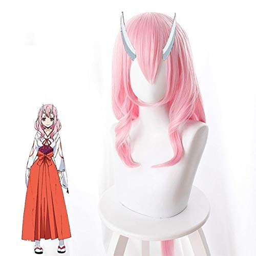 RONGYEDE Anime cosplay perücke Tokyo Anime Damals wurde ich als Slime Shuna Cosplay Perücke Frauen Shuna Pink Haar Perücke Kostüme One Size Pink wiedergeboren von RONGYEDE