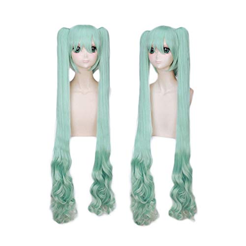 RONGYEDE Anime cosplay perücke VOCALOID Hatsune Miku Sakura Schnee Senbon Zakura Frauen Lange Pferdeschwänze Perücke Cosplay Kostüm Hitzebeständige synthetische Haarperücken 19 von RONGYEDE