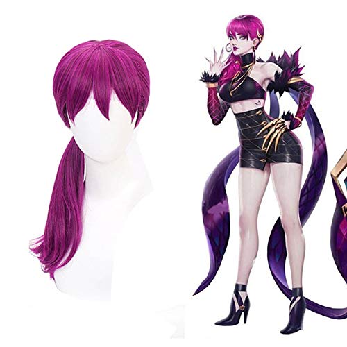 RONGYEDE Anime cosplay perücke biamoxer lol kda ahri akali kaisa evelynn cosplay perücken frauen lila braun perücke hitzebeständige evelynn von RONGYEDE