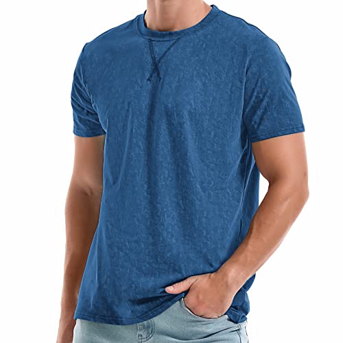 RONOMO Herren T-Shirt Hochwertiges T-Shirt（V1 CSX Blau XL von RONOMO