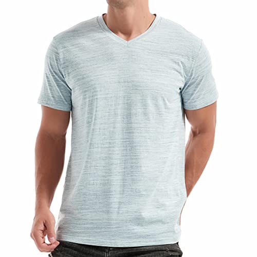 RONOMO Herren T-Shirt V-Ausschnitt T-Shirt（V1 blau S von RONOMO