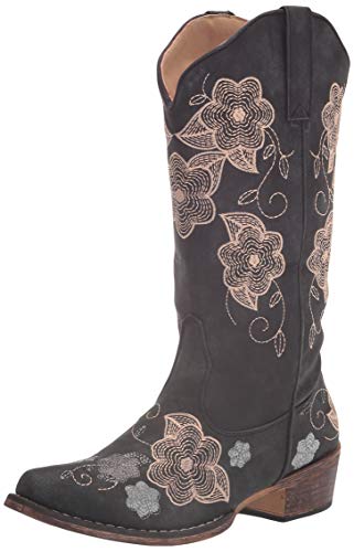 ROPER Damen Riley Flowers Westernstiefel, schwarz, 41.5 EU von ROPER