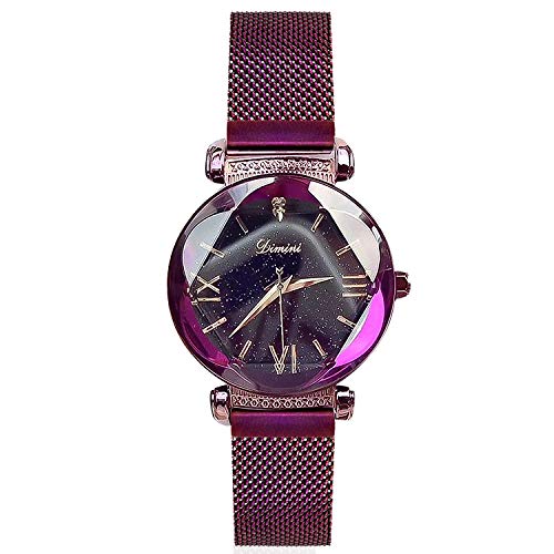 rorios Damen Uhren Analog Quarz Armbanduhren Leuchtenden Sternenklarer Himmel Edelstahl Mesh Damenuhr Armbanduhr von rorios